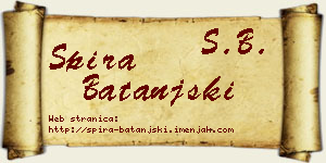 Spira Batanjski vizit kartica